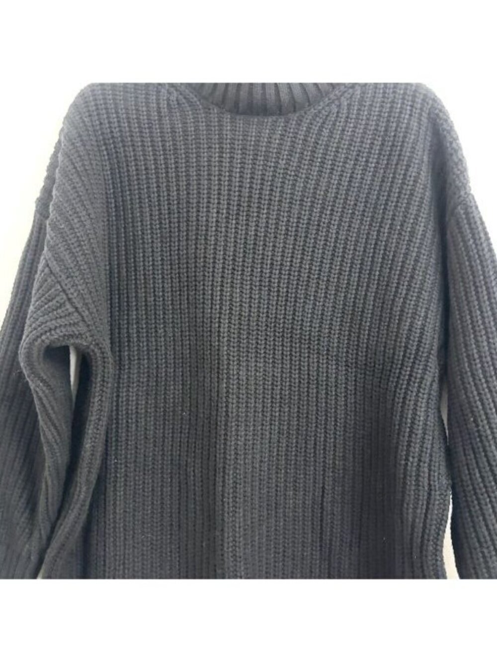NWT Gap Oversized Mock Neck Ribbed Long Black Sweater - sz Medium - Picture 4 of 12